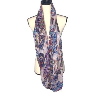 Multicolored Paisley Print Infinity Scarf